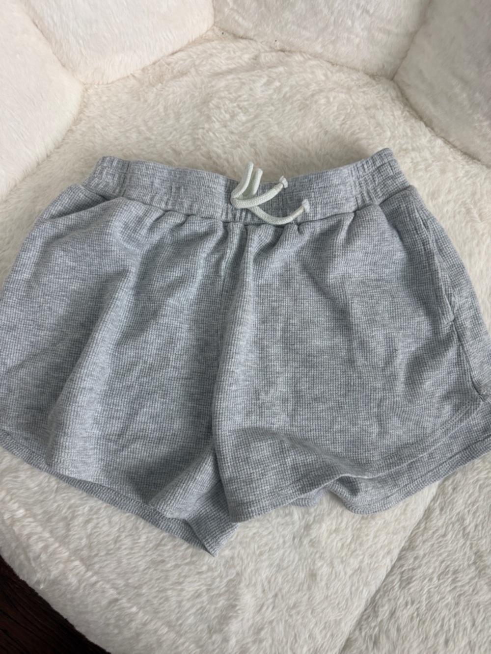 Target Kids Gray Waffle Knit Drawstring Shorts